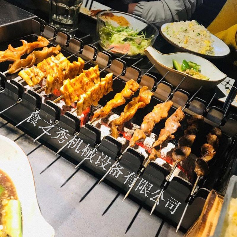 食之秀全自动旋转木炭烧烤炉子,很久以前木炭烧烤炉