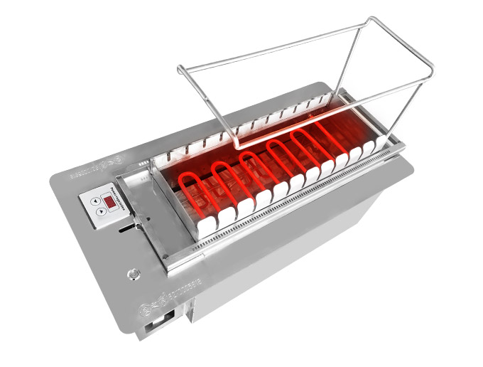 食之秀新款黑金管自动电烤炉 烧烤店商用电烤炉 全自动翻转电热烧烤炉
