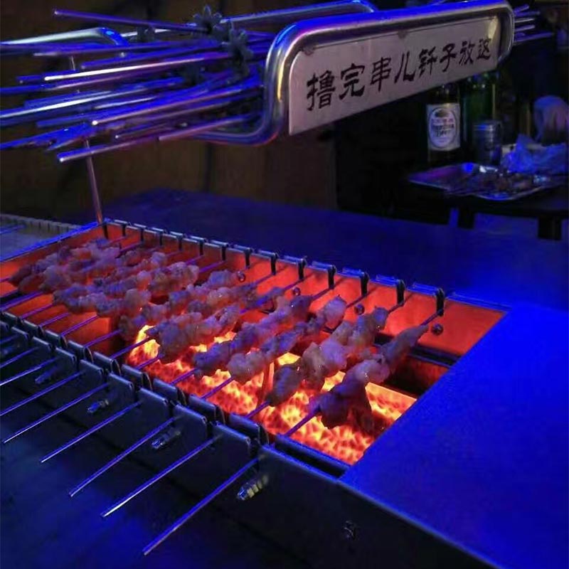 食之秀自动烧烤设备厂提供烧烤店用自动烧烤机、桌椅餐具等整店设备供应